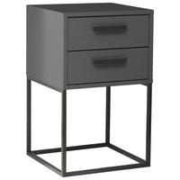 NOĆNI ORMARIĆ boje grafita, crna   - boje grafita/crna, Moderno, drvni materijal/metal (40/65/38,5cm) - Livetastic