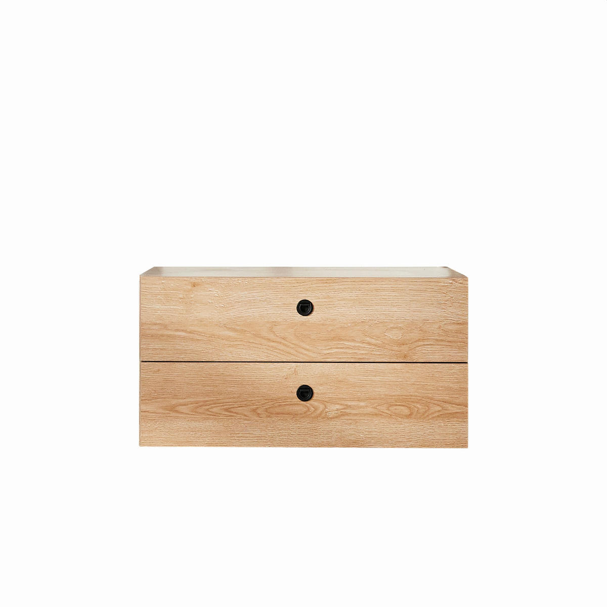 SCHUBLADENSET 80/44/32 cm   - Schwarz/Naturfarben, Design, Holzwerkstoff/Metall (80/44/32cm) - Livetastic