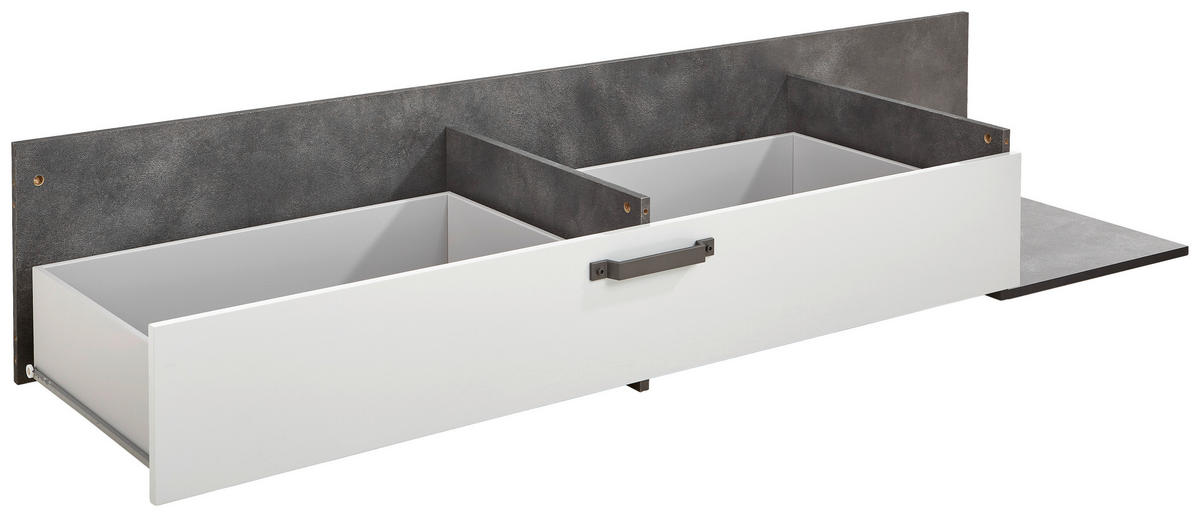 BETTKASTEN  Grau  - Grau, Modern, Holzwerkstoff (150/22/53cm) - Xora