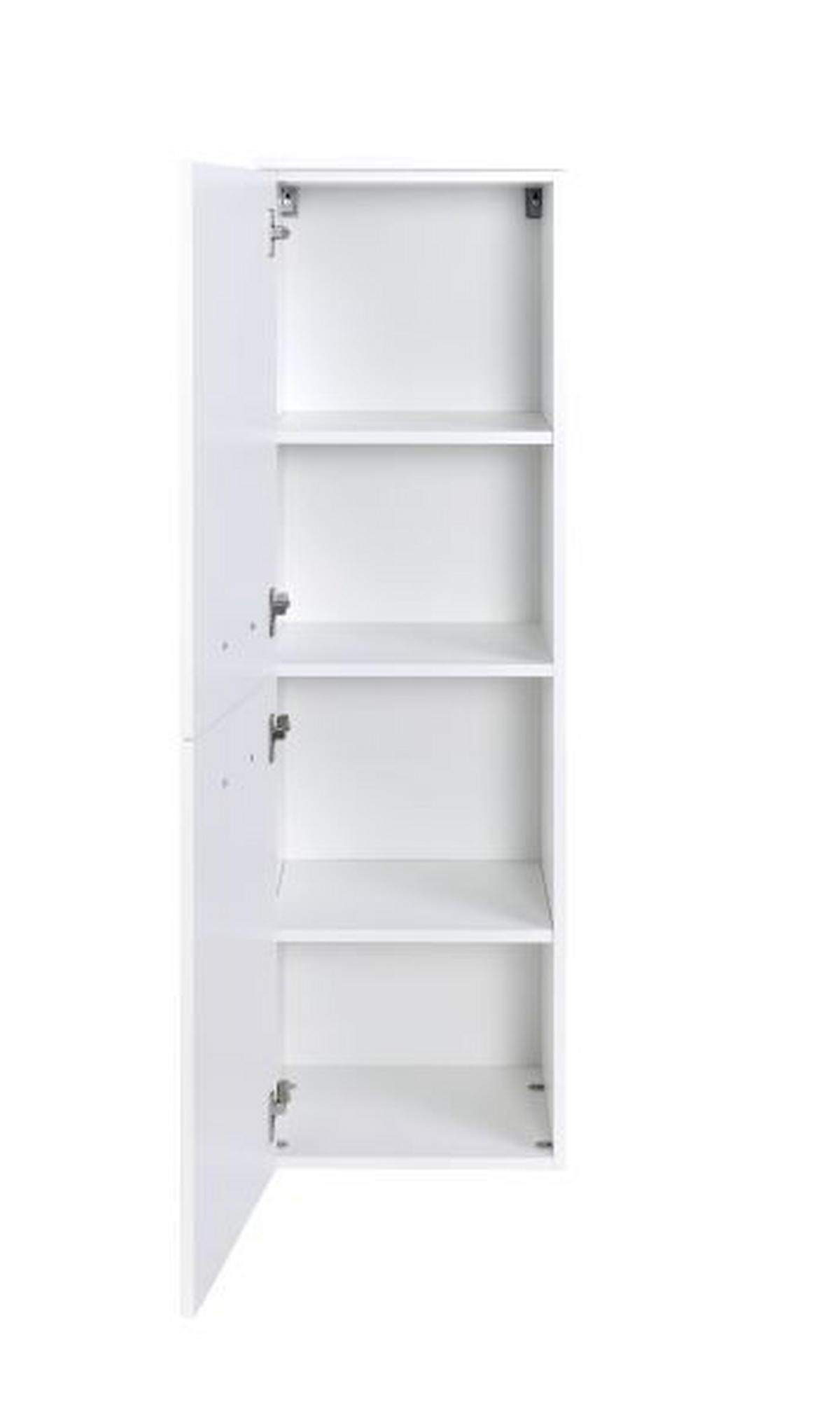 MIDISCHRANK 40/130/35 cm  - Chromfarben/Weiß, KONVENTIONELL, Holzwerkstoff/Metall (40/130/35cm) - Xora