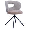 STUHL - Schwarz/Braun, Design, Textil/Metall (58/80/60cm) - Novel