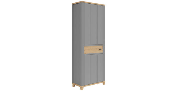 GARDEROBENSCHRANK 74/203/38 cm  - Graphitfarben/Eiche Artisan, LIFESTYLE, Holzwerkstoff/Kunststoff (74/203/38cm) - Hom`in