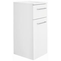 UNTERSCHRANK 30/72/33 cm   - Chromfarben/Weiß Hochglanz, KONVENTIONELL, Glas/Holzwerkstoff (30/72/33cm) - Xora
