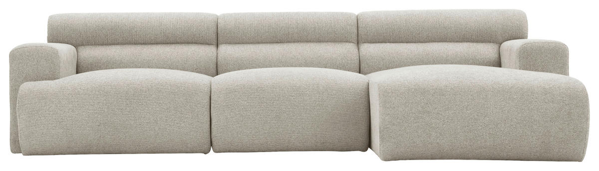 ECKSOFA Taupe Leinenoptik  - Taupe, Design, Holz/Textil (260/68/156cm) - P & B