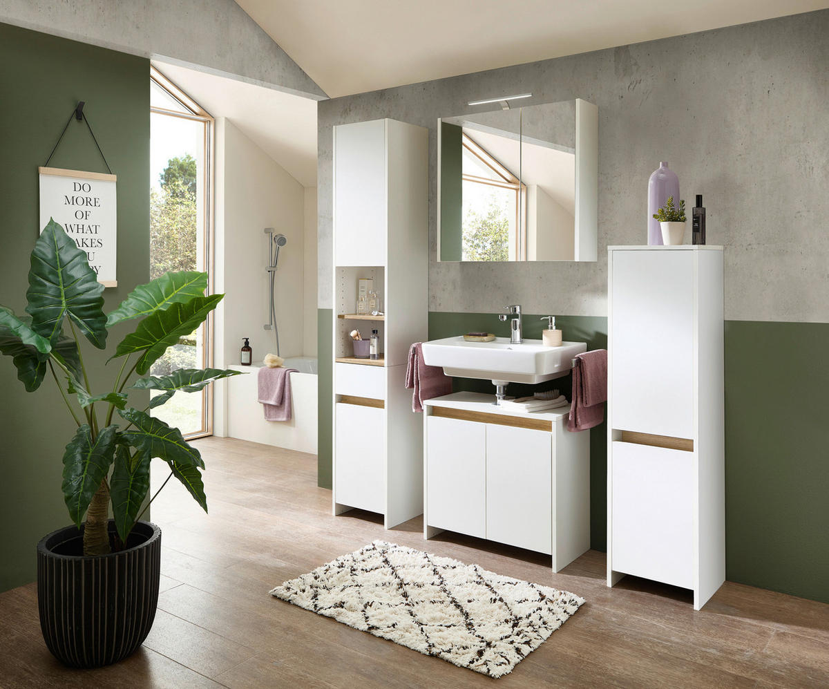 SPIEGELSCHRANK 67,2/64/18,3 cm  - Weiß, KONVENTIONELL, Glas/Holzwerkstoff (67,2/64/18,3cm) - Xora