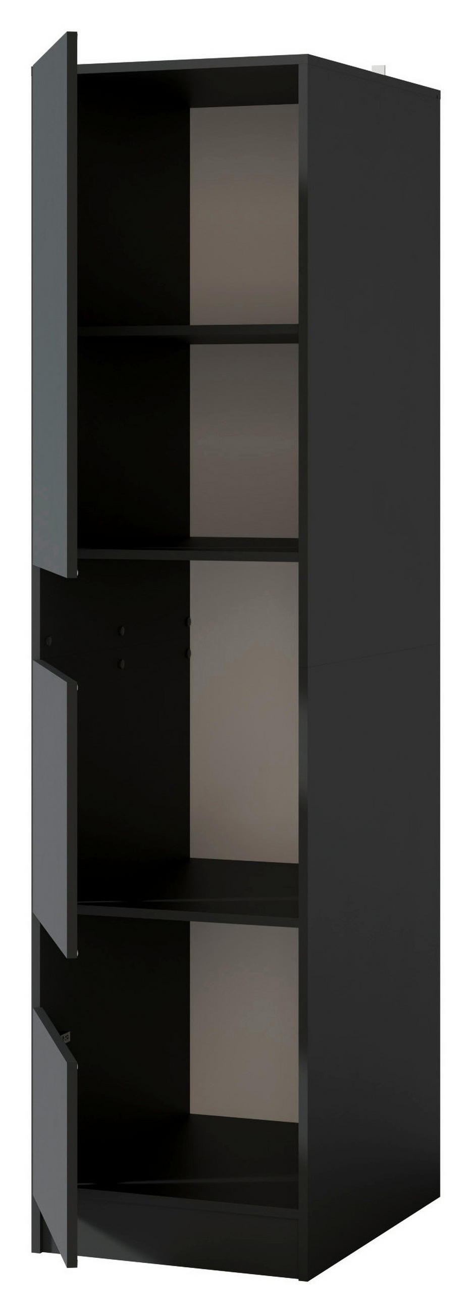 MEHRZWECKSCHRANK 50/200/68 cm  in Anthrazit  - Anthrazit/Schwarz, Design, Holzwerkstoff/Metall (50/200/68cm) - Milino