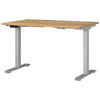 SCHREIBTISCH 120/80/72-118 cm  in Silberfarben, Eichefarben  - Eichefarben/Silberfarben, MODERN, Holzwerkstoff/Metall (120/80/72-118cm) - Novel