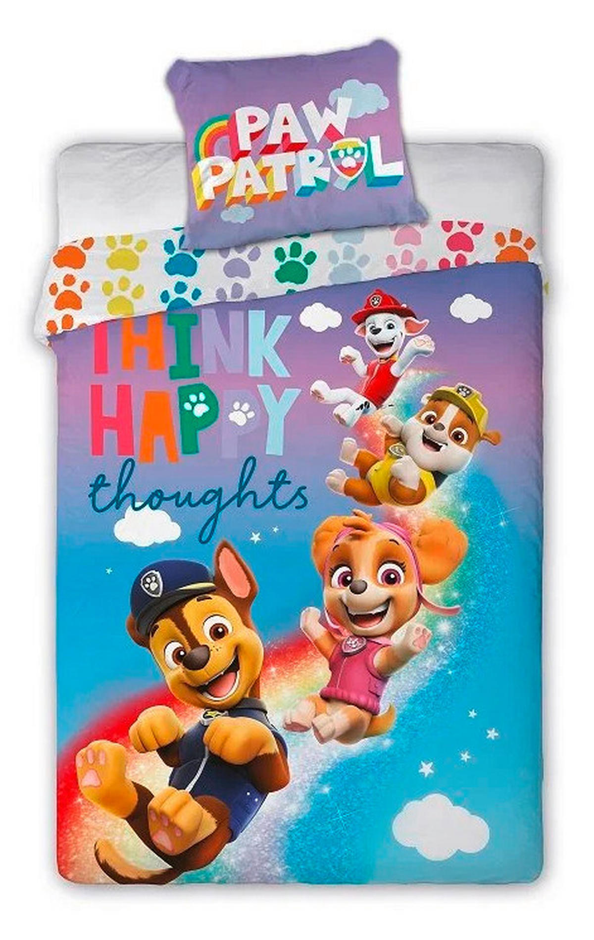 OTROŠKA POSTELJNINA 140/200 cm renforcé večbarvno  - večbarvno, Konvencionalno, tekstil (140/200cm) - Paw Patrol