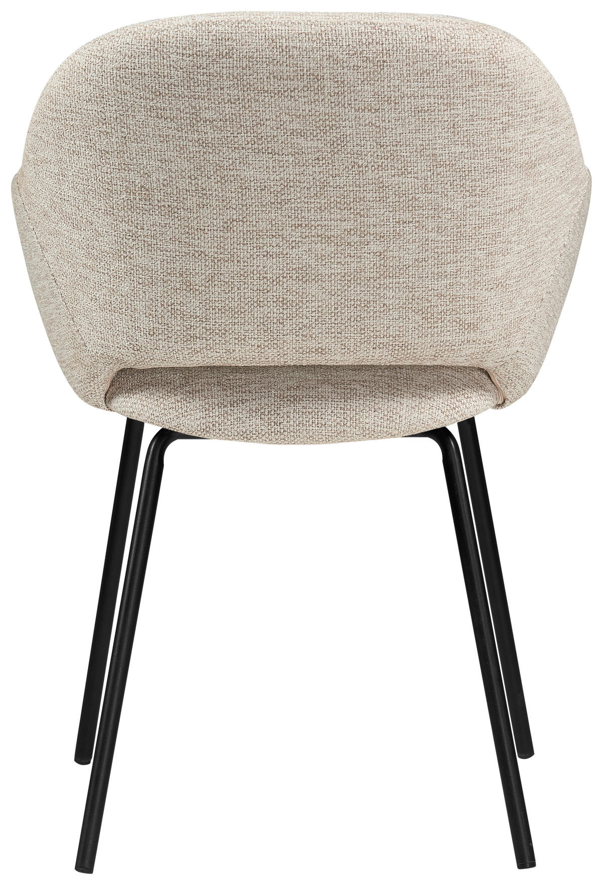 ARMLEHNSTUHL  in Eisen Webstoff  - Beige/Schwarz, Design, Textil/Metall (59/82/62cm) - Novel