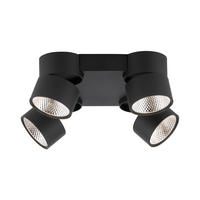LED-DECKENLEUCHTE 40.5/40.5/15.5 cm   - Schwarz, Basics, Kunststoff/Metall (40.5/40.5/15.5cm) - Neuhaus PURE