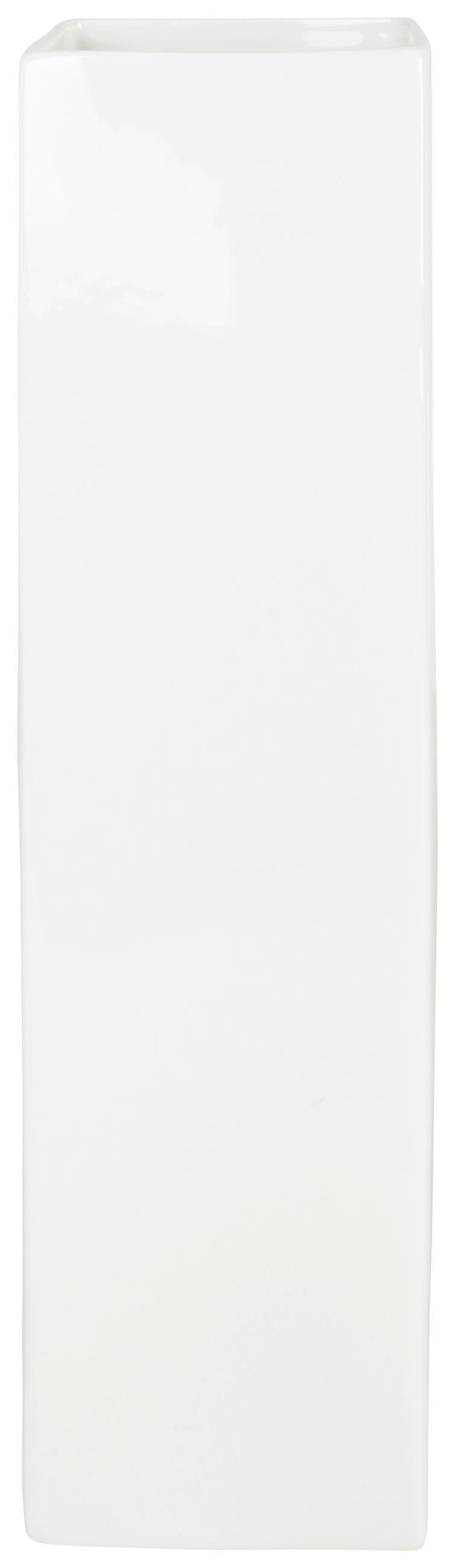 VÁZA 31 cm  - fehér, Basics, kerámia (9/9/31cm)