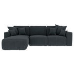 ECKSOFA  in Lederlook Anthrazit  195/293 cm  - Chromfarben/Anthrazit, KONVENTIONELL, Kunststoff/Textil (195/293cm) - Carryhome