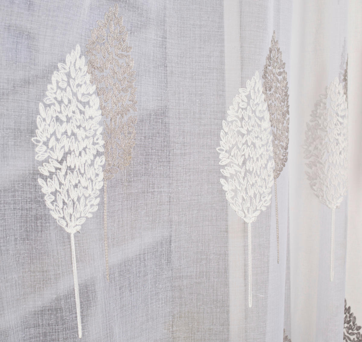 FERTIGVORHANG  halbtransparent  140/245 cm   - Grau, Basics, Textil (140/245cm)