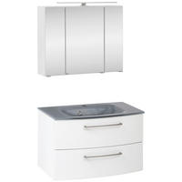 BADRUM 80 cm  - vit/grå, Klassisk, trämaterial/glas (80cm) - Held