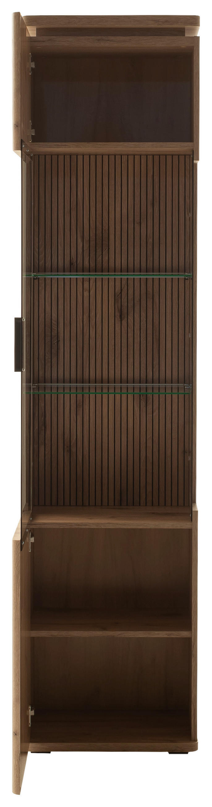 VITRINE Eichefarben  50/208/38 cm  - Eichefarben/Anthrazit, Konventionell, Glas/Holzwerkstoff (50/208/38cm) - Cantus