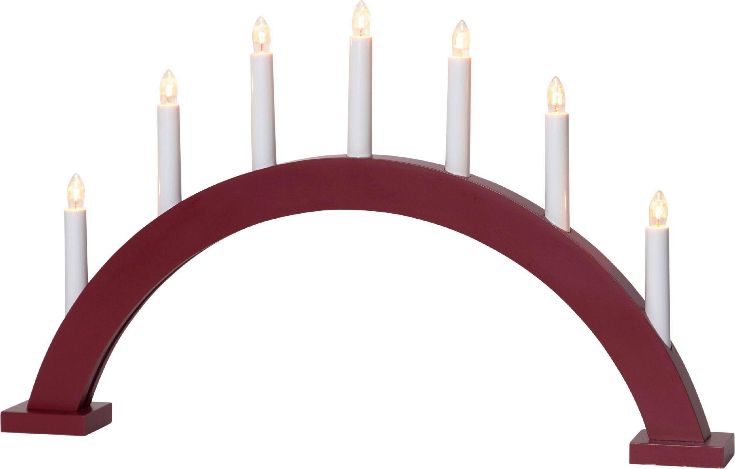 LED-DEKOLEUCHTE 57/6/34 cm   - Rot/Weiß, Basics, Holz/Kunststoff (57/6/34cm) - Eglo