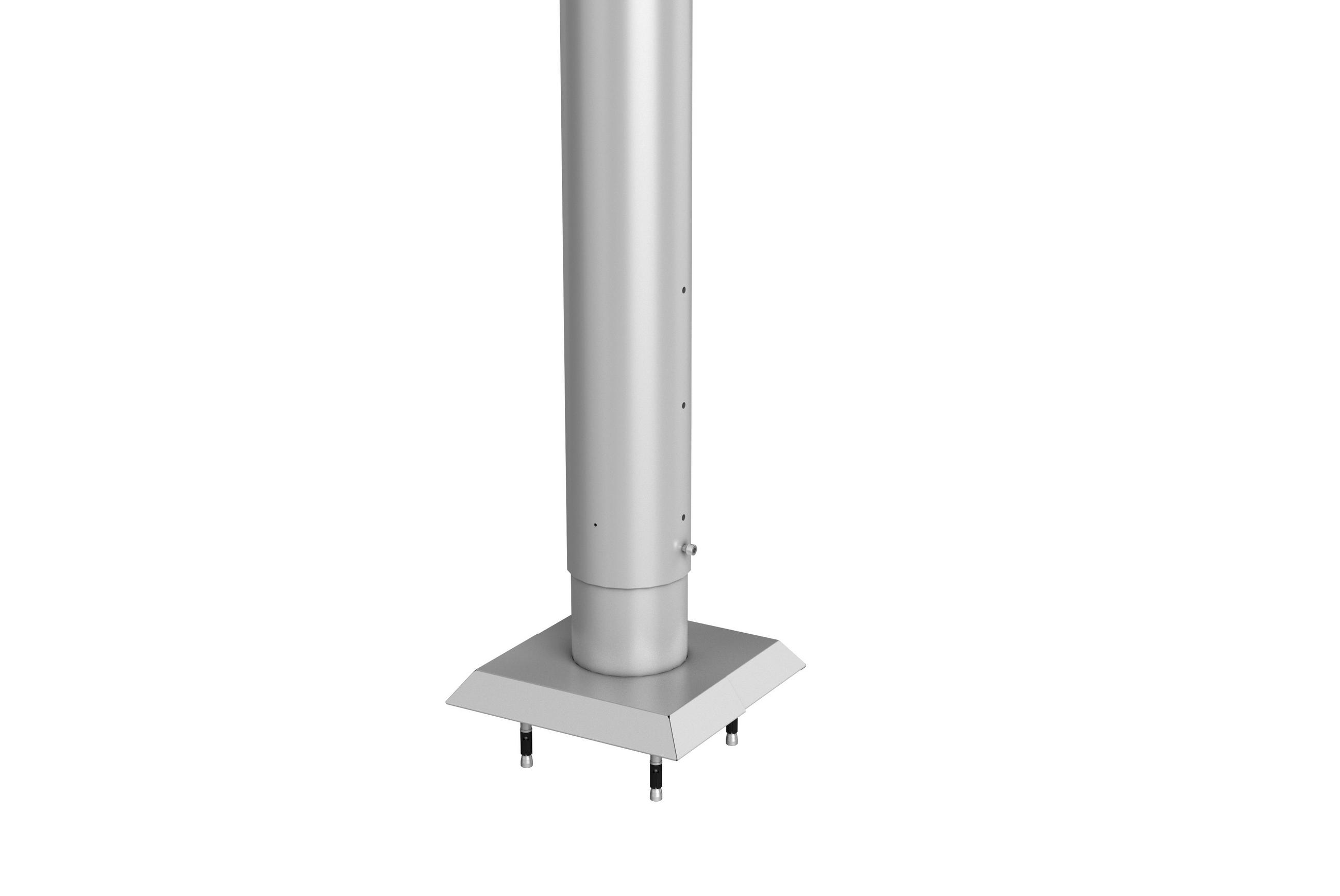 STEHER FÜR SICHTSCHUTZ - Silberfarben, Basics, Metall (8,5/96,5/8,5cm) - Biohort