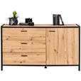 SIDEBOARD  in 146/83/40 cm  - Eichefarben/Anthrazit, Design, Holzwerkstoff/Metall (146/83/40cm) - Carryhome
