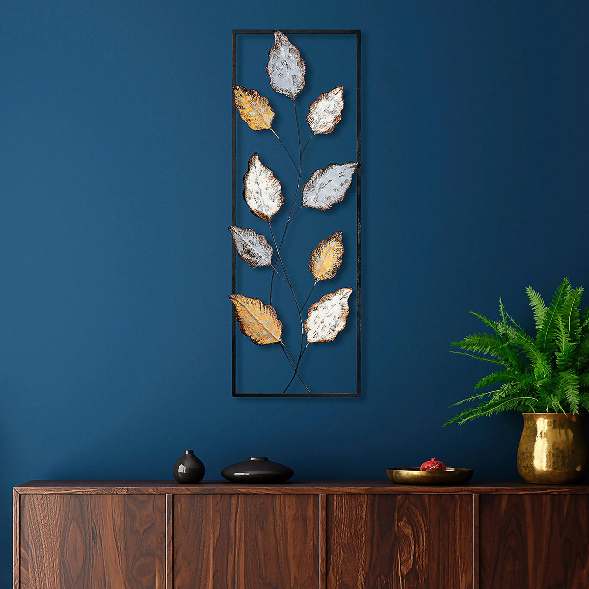 METALLBILD  - Multicolor, Basics, Metall (32/90cm)