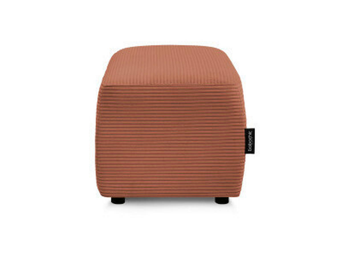 HOCKER ATILLA Cord Orange  - Schwarz/Orange, MODERN, Kunststoff/Textil (92/44/48cm)