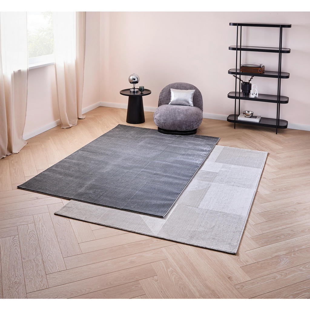 Thumbnail - Novel Webteppich Columbia, Beige, Textil, Struktur, rechteckig, 133x190 cm, Oeko-Tex® Standard 100, für Fußbodenheizung ...