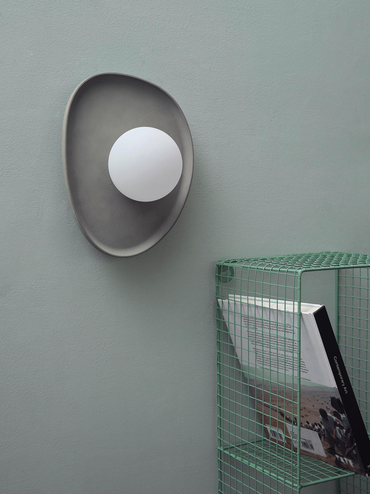 WANDLEUCHTE 20/13,5/26 cm   - Grau, Natur, Glas/Stein (20/13,5/26cm) - Ledvance
