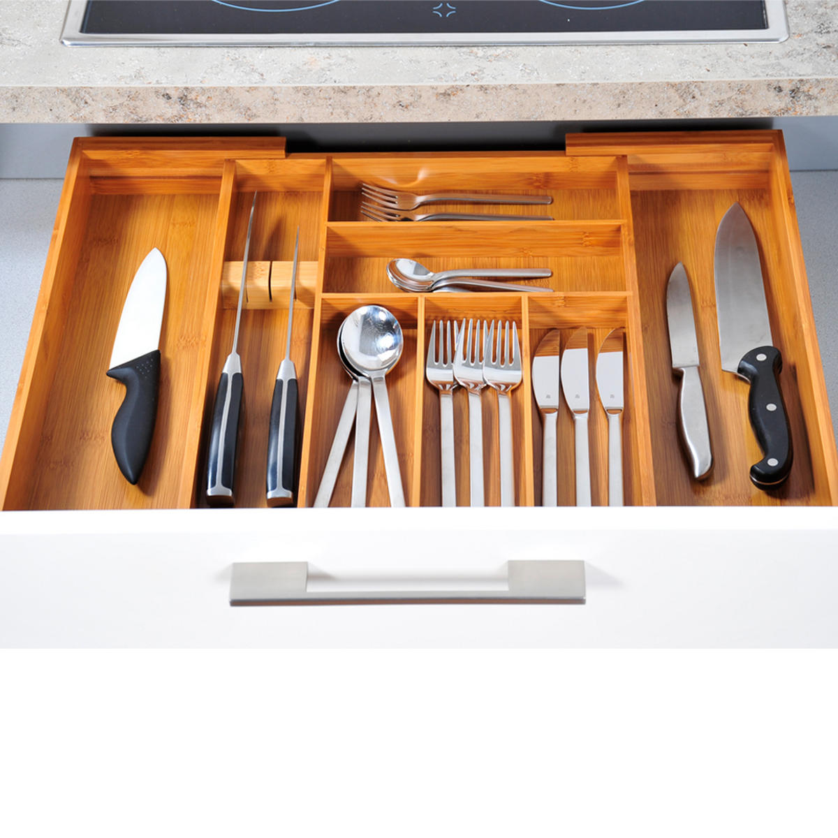 BESTECKBOX - Naturfarben, Basics, Holz (35/43/6cm) - Kesper
