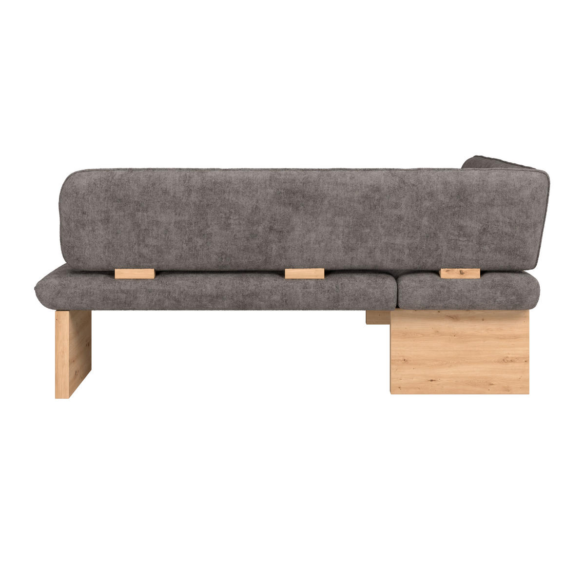 ECKBANK 170/232 cm Webstoff Grau Eiche Sperrholz   - Eichefarben/Grau, KONVENTIONELL, Holz/Textil (170/232cm) - James Wood