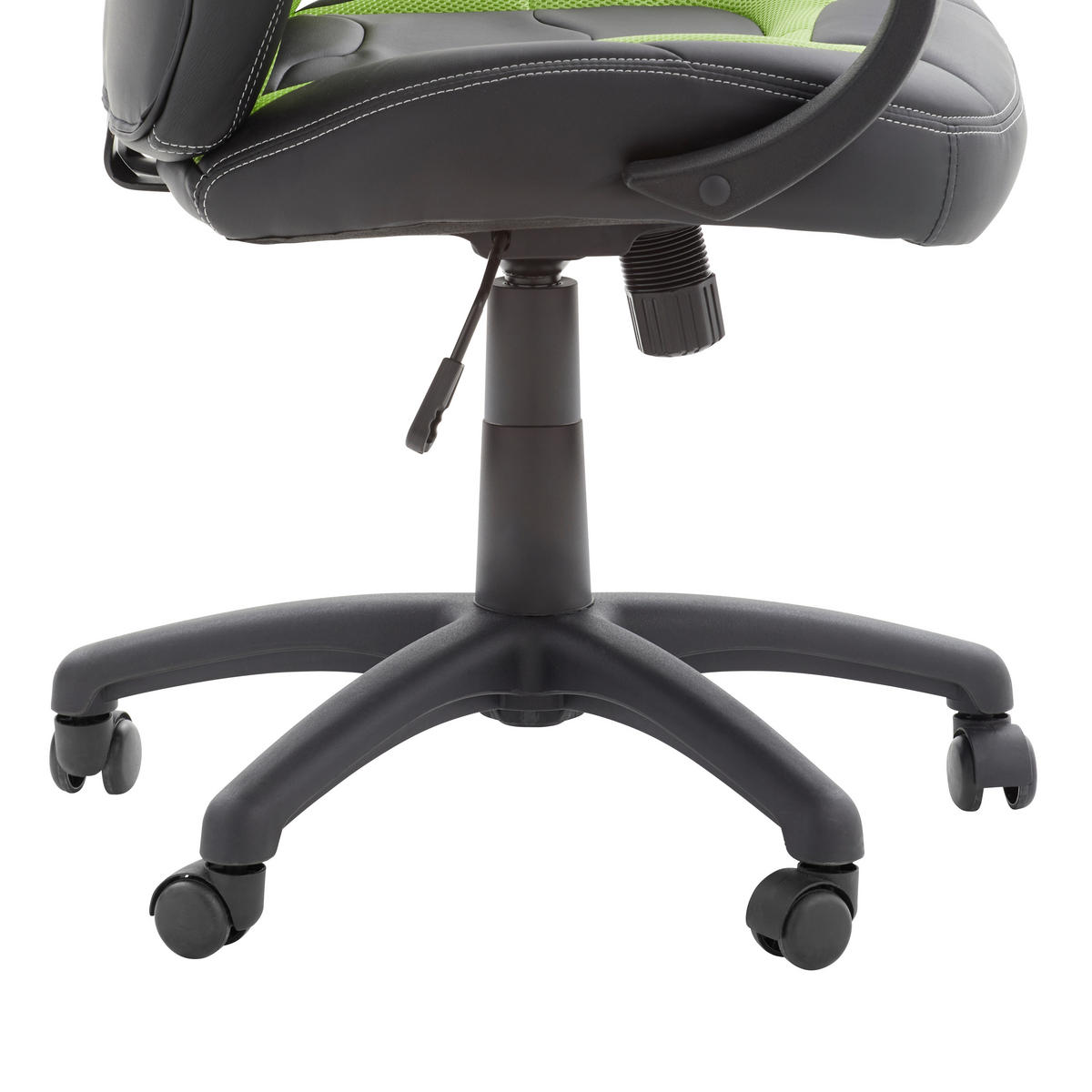 GAMINGSTUHL Grün, Schwarz Metall, Kunststoff, Textil   - Schwarz/Grün, Design, Kunststoff/Textil (61/110-120/63cm) - Carryhome