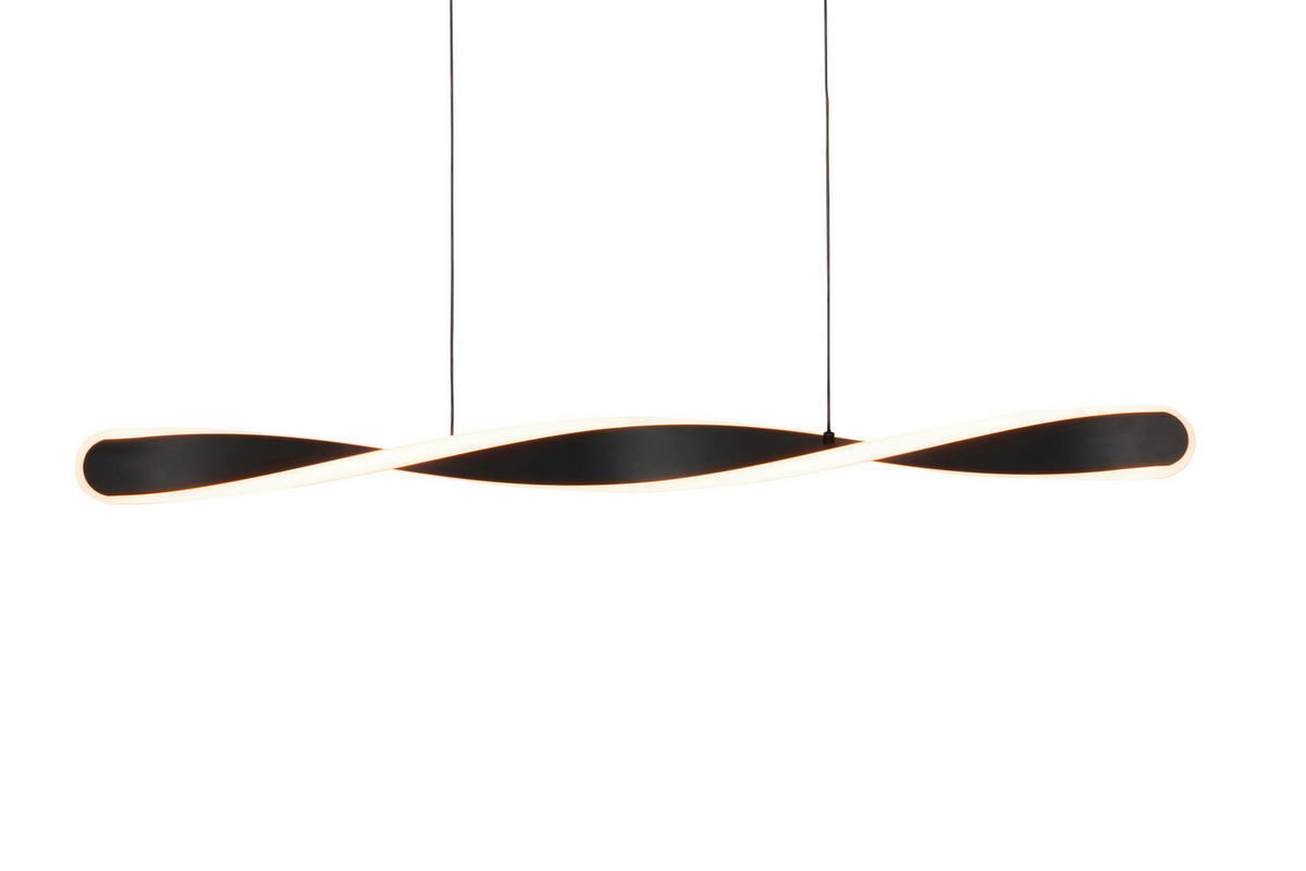 ZÁVESNÉ LED SVIETIDLO, 89/6/150 cm  - čierna, Design, kov/plast (89/6/150cm) - Novel