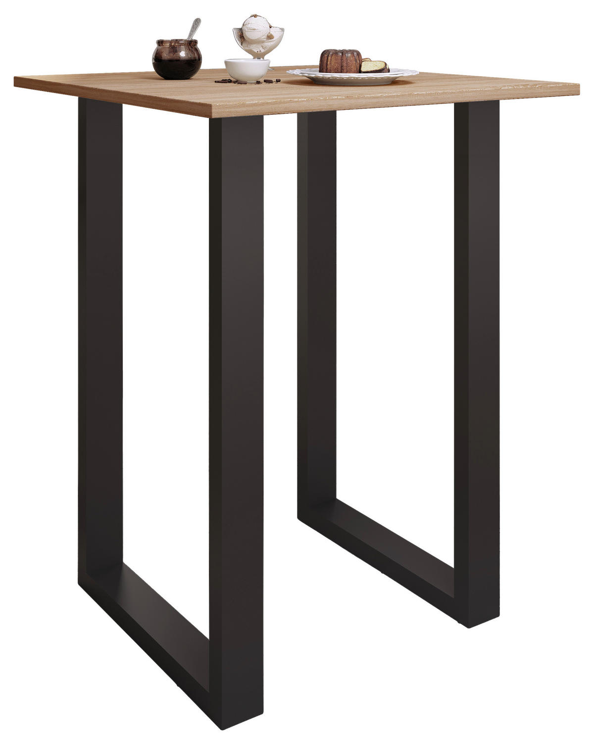 BARTISCH Metall, Holzwerkstoff 80/80/102 cm   - Silberfarben/Schwarz, Konventionell, Holzwerkstoff/Metall (80/80/102cm)