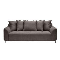 3-SITZER-SOFA Chenille Anthrazit  - Anthrazit/Schwarz, KONVENTIONELL, Textil/Metall (228/84/99cm) - Carryhome