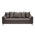 3-SITZER-SOFA  in Chenille Anthrazit  - Anthrazit/Schwarz, KONVENTIONELL, Textil/Metall (228/84/99cm) - Carryhome