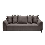 3-SITZER-SOFA  in Chenille Anthrazit  - Anthrazit/Schwarz, KONVENTIONELL, Textil/Metall (228/84/99cm) - Carryhome