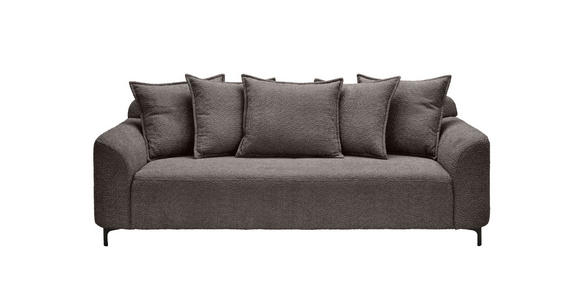 3-SITZER-SOFA  in Chenille Anthrazit  - Anthrazit/Schwarz, KONVENTIONELL, Textil/Metall (228/84/99cm) - Carryhome