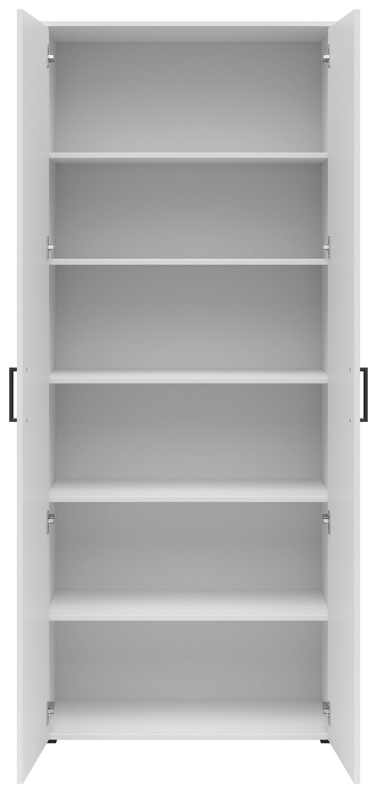 ORMAR VIŠENAMJENSKI bijela  - bijela/crna, Moderno, drvni materijal/plastika (80/195/40cm) - Carryhome