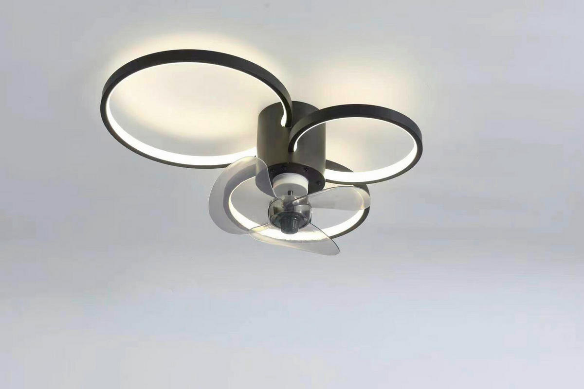 STROPNI VENTILATOR  Cosy /1750 lm/4000 K// - črna/svetlo siva, Trendi, kovina/umetna masa (58/15/64cm)