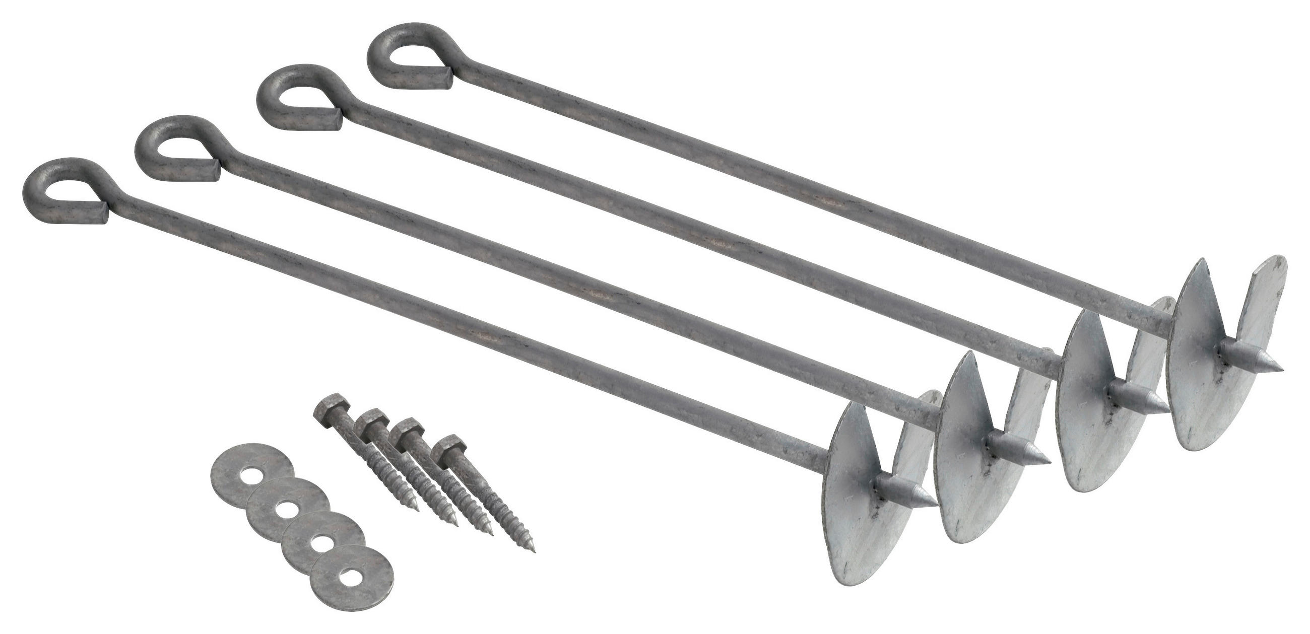 VERANKERUNGSSET A030.077.00  - Grau, KONVENTIONELL, Metall (22/13/18cm) - Ambia Garden
