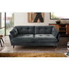 3-SITZER-SOFA JAPAN-3S SOFA Samt Anthrazit  - Anthrazit, MODERN, Textil (207/84/93cm) - MID.YOU