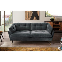 3-SITZER-SOFA JAPAN-3S SOFA in Samt Anthrazit  - Anthrazit, MODERN, Textil (207/84/93cm) - MID.YOU