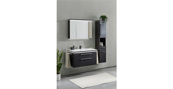 BADEZIMMER 3-teilig  in 90 cm  - Chromfarben/Weiß, Basics, Glas/Keramik (90cm) - Novel