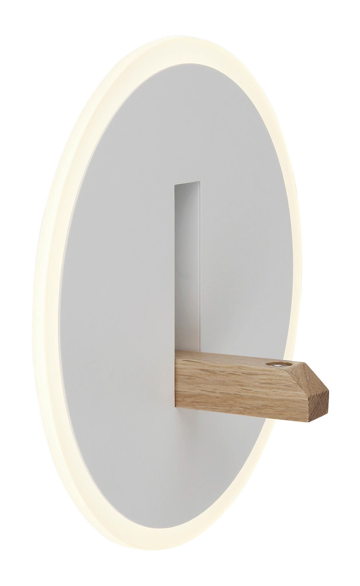 LED-WANDLEUCHTE - Weiss/Dunkelbraun, Design, Holzwerkstoff/Kunststoff (20,5/5cm) - Globo