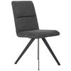 STUHL Webstoff Dunkelgrau, Schwarz  - Dunkelgrau/Schwarz, Design, Textil/Metall (45/91/61cm) - Novel