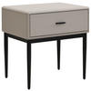 NACHTSCHRANK 54/55/40 cm  - Hellgrau/Schwarz, MODERN, Holzwerkstoff/Metall (54/55/40cm) - Livetastic