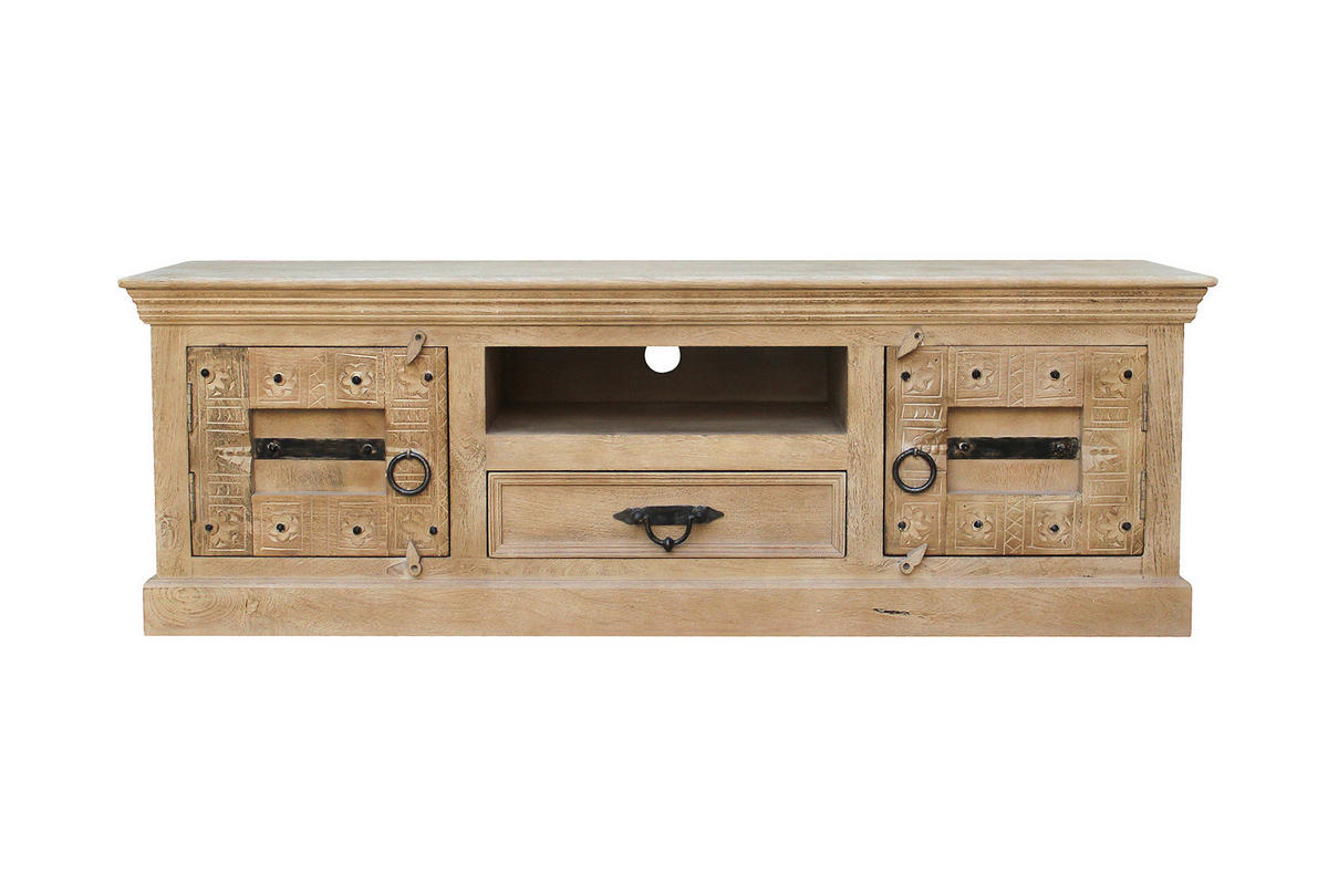 LOWBOARD  150/50/45 cm 1 Schublade(n)  - Schwarz/Naturfarben, Design, Holz/Metall (150/50/45cm) - MID.YOU