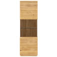 VITRINE in massiv Eiche Eichefarben  - Eichefarben/Transparent, Natur, Glas/Holz (65/205,8/38cm) - Linea Natura