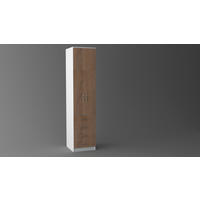 ORMAR SA HARMONIKA VRATIMA bela, sonoma hrast  51/220/55 cm  - sonoma hrast/siva, Konvencionalno, pločasti materijal/plastika (51/220/55cm) - Cantus