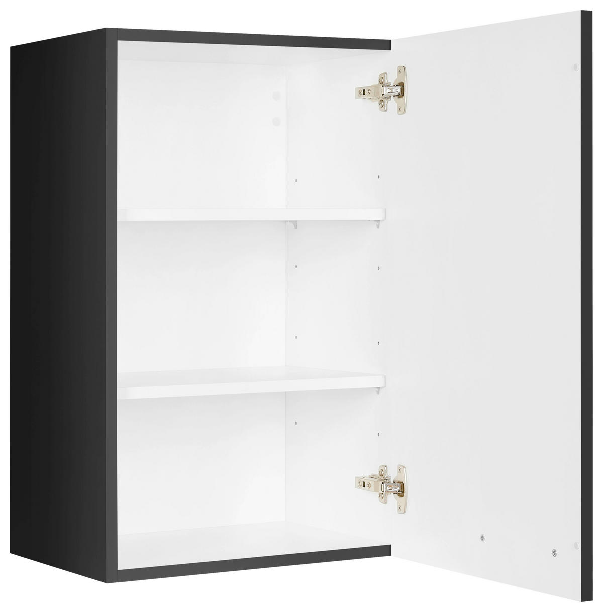 KÜCHENOBERSCHRANK 45/72/35 cm  in Schwarz  - Edelstahlfarben/Schwarz, MODERN, Holzwerkstoff (45/72/35cm) - Nobilia