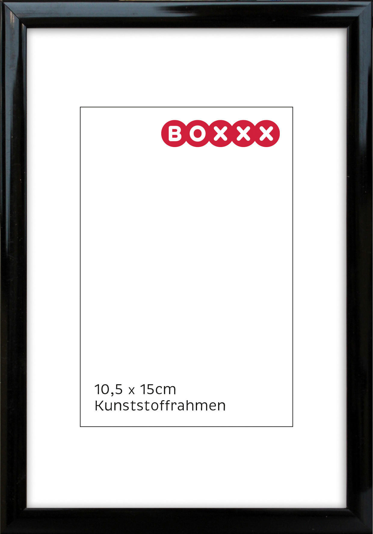 BILDERRAHMEN in Schwarz  - Schwarz, Basics, Glas/Kunststoff (11,5/16/1,4cm) - Boxxx