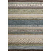 WEBTEPPICH 120/170 cm Argentum Blau, Braun, Grün  - Blau/Braun, KONVENTIONELL, Kunststoff/Textil (120/170cm)
